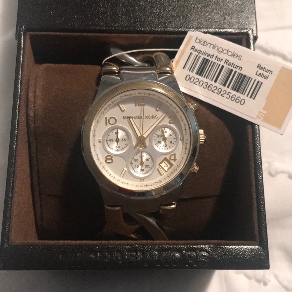 Michael Kors stainless steel two- toned watch